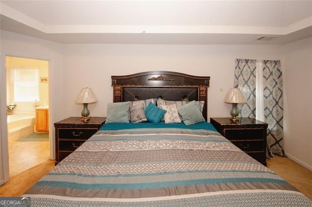 bedroom featuring carpet floors and baseboards