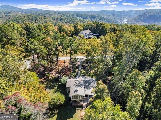 665 Mcclain Mountain Rd, Jasper, GA 30143 - view of subject property with a heavily wooded area and mountains