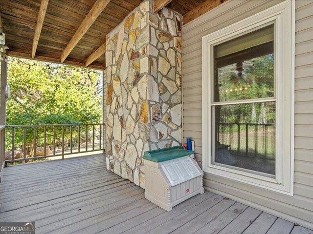 665 Mcclain Mountain Rd, Jasper, GA 30143 - view of wooden terrace