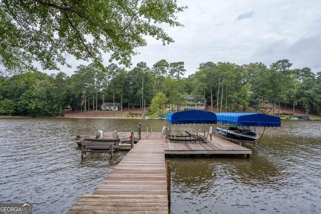 1560 Parks Mill Dr, Greensboro, GA 30642 - dock area with a water view and boat lift
