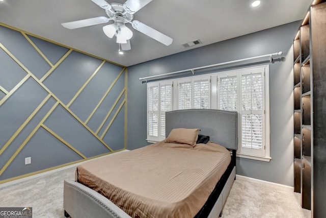 3565 Hickory Branch Trl, Suwanee, GA 30024 - bedroom featuring carpet and ceiling fan