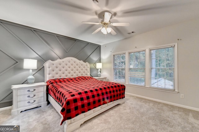 3565 Hickory Branch Trl, Suwanee, GA 30024 - carpeted bedroom with baseboards and ceiling fan