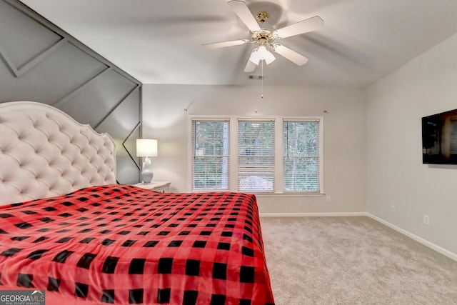 3565 Hickory Branch Trl, Suwanee, GA 30024 - carpeted bedroom featuring baseboards and a ceiling fan
