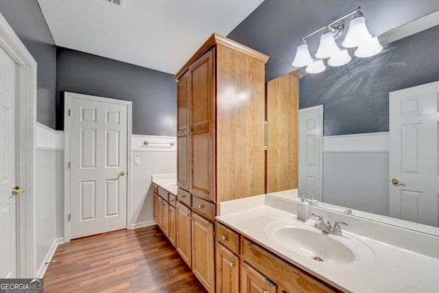 3565 Hickory Branch Trl, Suwanee, GA 30024 - bathroom featuring vanity and wood finished floors