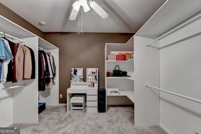 3565 Hickory Branch Trl, Suwanee, GA 30024 - spacious closet with ceiling fan and carpet