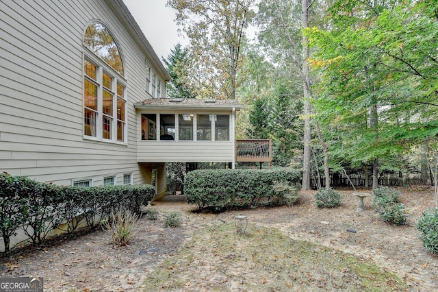 3565 Hickory Branch Trl, Suwanee, GA 30024 - view of side of home featuring a sunroom