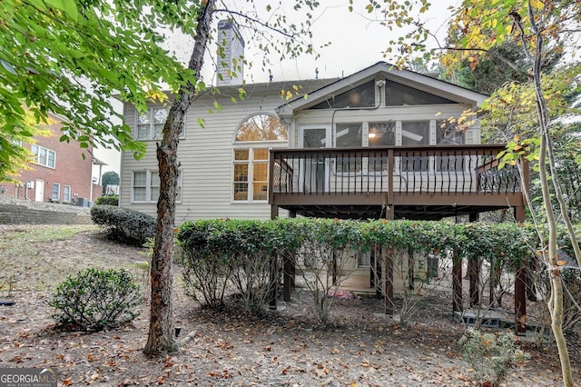 3565 Hickory Branch Trl, Suwanee, GA 30024 - view of front of house featuring a deck and a sunroom