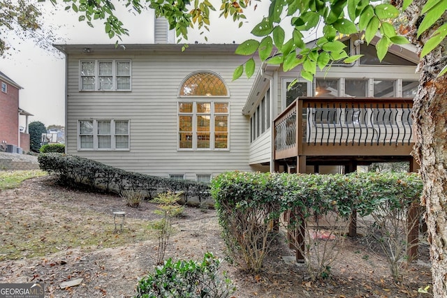 3565 Hickory Branch Trl, Suwanee, GA 30024 - rear view of house featuring a wooden deck