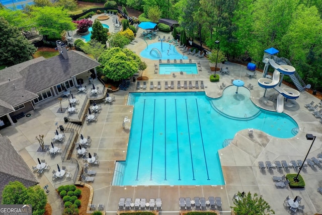 3565 Hickory Branch Trl, Suwanee, GA 30024 - drone / aerial view of a pool