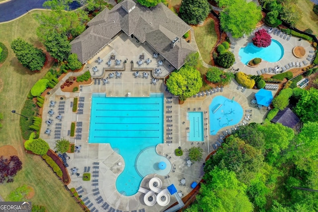 3565 Hickory Branch Trl, Suwanee, GA 30024 - drone / aerial view of a pool