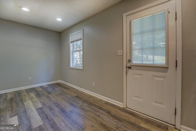 302 Atlanta Ave SE, Atlanta, GA 30315 - doorway to outside with wood finished floors, baseboards, and recessed lighting