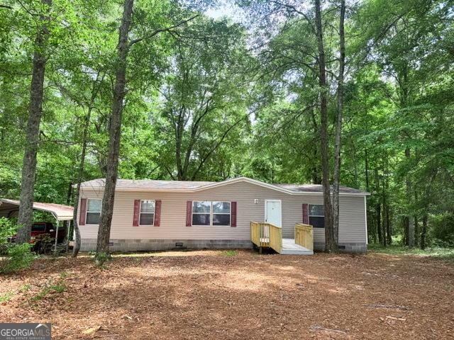 140 Holiday Rd, Franklin, GA 30217 - manufactured / mobile home with crawl space and a carport