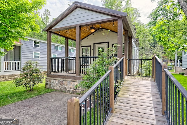 4960 Laurel Ldg, Clarkesville, GA 30523 - view of wooden deck