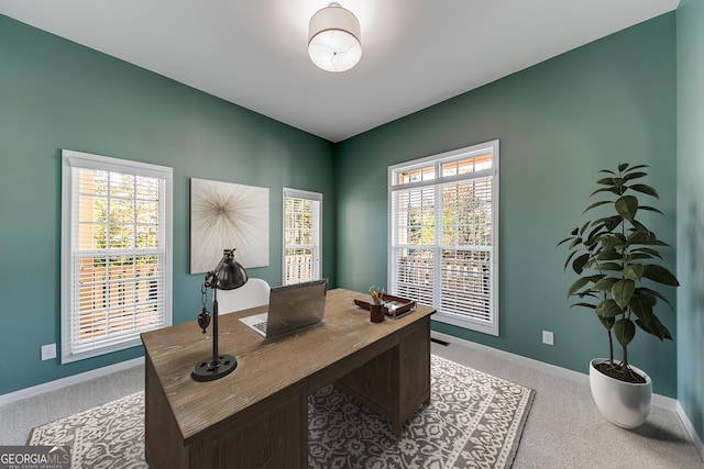 1151 Emperor Ln, Hoschton, GA 30548 - home office featuring carpet flooring and healthy amount of natural light