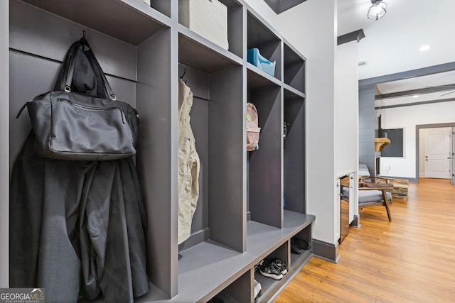 47 Wicklow Ct, Hoschton, GA 30548 - mudroom with wood finished floors and recessed lighting
