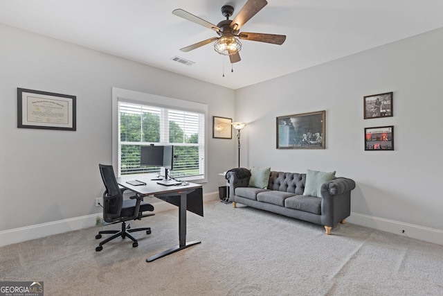 47 Wicklow Ct, Hoschton, GA 30548 - office with carpet floors and ceiling fan