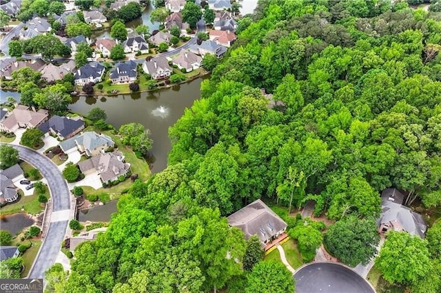 5945 W Andechs Smt, Johns Creek, GA 30097 - aerial overview of property's location with nearby suburban area and a nearby body of water