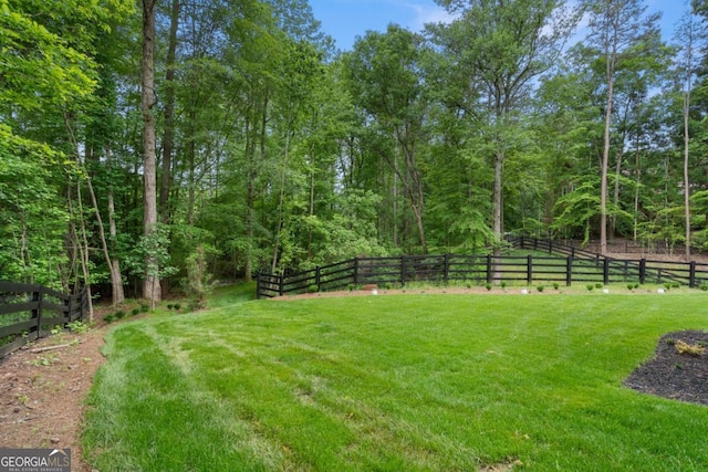 2595 Grassview Dr, Milton, GA 30004 - view of yard featuring a forest view
