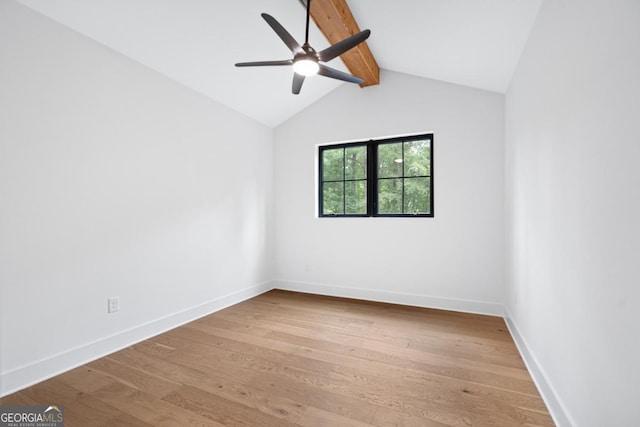 2595 Grassview Dr, Milton, GA 30004 - spare room featuring ceiling fan, wood finished floors, and baseboards