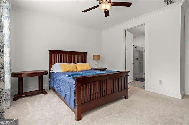 5121 Aster Bnd, Canton, GA 30114 - bedroom featuring carpet flooring, baseboards, ceiling fan, and ensuite bathroom