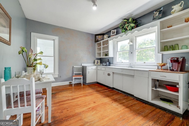 120 Newton St, Pooler, GA 31322 - kitchen featuring open shelves, light wood finished floors, and light countertops