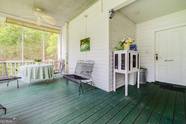 120 Newton St, Pooler, GA 31322 - deck with a ceiling fan