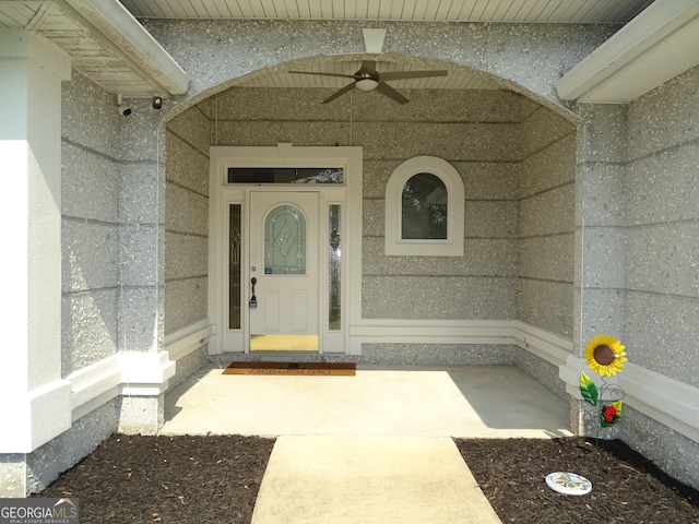 228 Laurel Landing Blvd, Kingsland, GA 31548 - property entrance with a ceiling fan