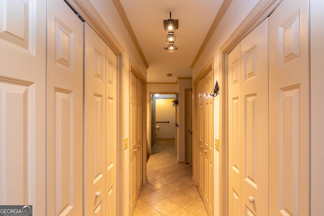 1701 City Blvd, Waycross, GA 31501 - corridor featuring crown molding and light tile patterned flooring