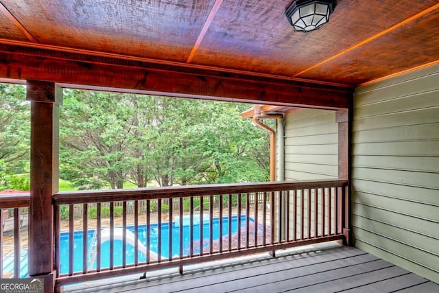 2877 Cynth Creek Rd, Hiawassee, GA 30546 - deck featuring an outdoor pool