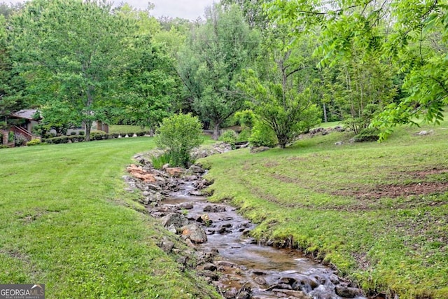 2877 Cynth Creek Rd, Hiawassee, GA 30546 - view of green lawn featuring a forest view