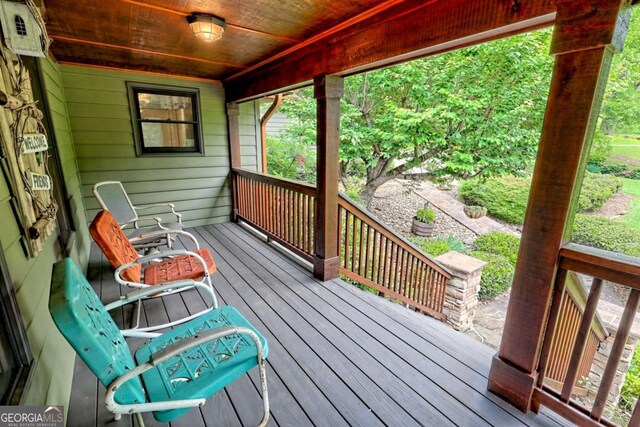 2877 Cynth Creek Rd, Hiawassee, GA 30546 - view of wooden terrace