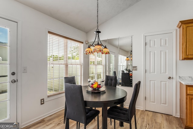 14 Winter Ln, Newnan, GA 30265 - dining space featuring vaulted ceiling and light wood finished floors