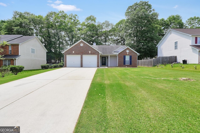 view of front of property with brick siding, an attached garage, and concrete driveway