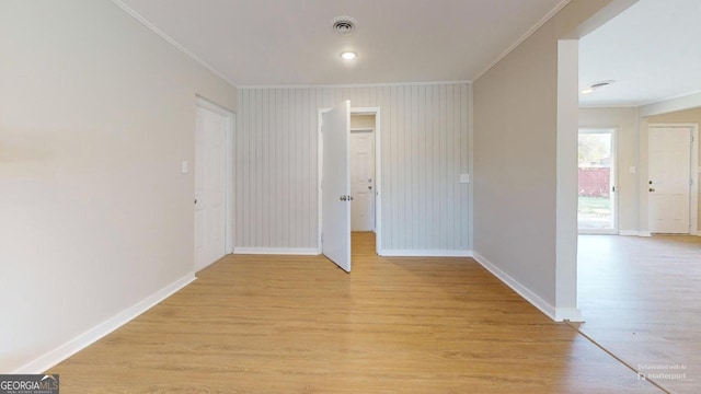 2280 Raleigh Dr, Augusta, GA 30904 - spare room with crown molding, baseboards, and light wood finished floors