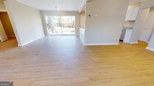 2280 Raleigh Dr, Augusta, GA 30904 - unfurnished living room featuring baseboards and light wood finished floors
