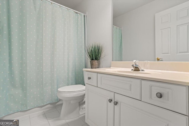 1444 Merrifield Ln, Marietta, GA 30062 - bathroom featuring tile patterned floors, toilet, and vanity