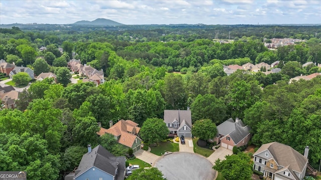 1444 Merrifield Ln, Marietta, GA 30062 - aerial perspective of suburban area with a forest