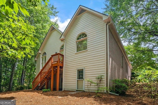 1444 Merrifield Ln, Marietta, GA 30062 - rear view of property with stairs