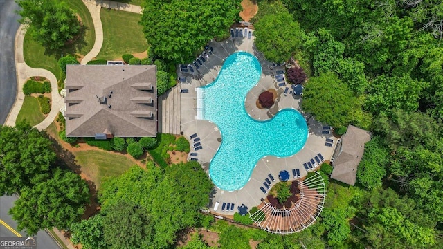 1444 Merrifield Ln, Marietta, GA 30062 - bird's eye view of a pool