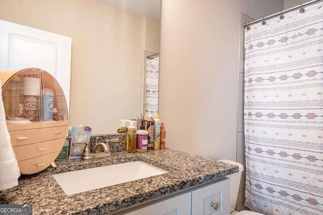 1325 Silo Bnd, Watkinsville, GA 30677 - bathroom featuring vanity and a shower with curtain