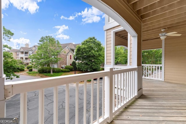 426 Pembrooke Cir Unit 426, Alpharetta, GA 30004 - deck featuring ceiling fan and a residential view