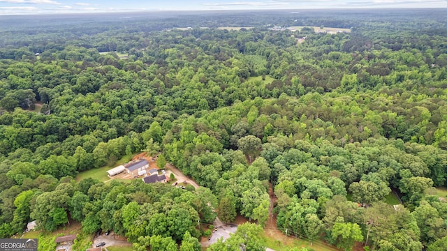 aerial overview of property's location with a forest