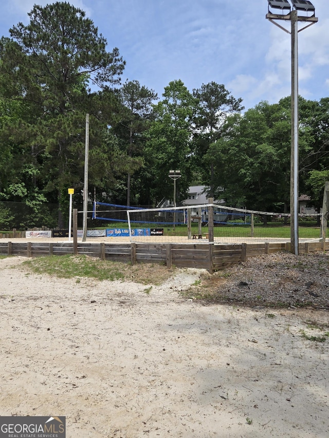 view of community featuring volleyball court