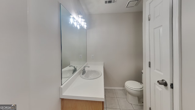 200 Compton Ct, Mcdonough, GA 30252 - bathroom with tile patterned flooring, vanity, toilet, and baseboards