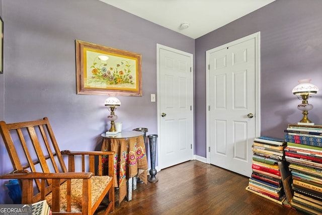 3839 Brookcrest Cir, Decatur, GA 30032 - sitting room featuring wood finished floors and baseboards