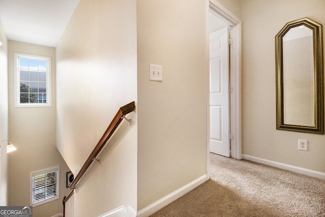 2555 Flat Shoals Rd Unit 1405, College Park, GA 30349 - stairs featuring carpet flooring and baseboards