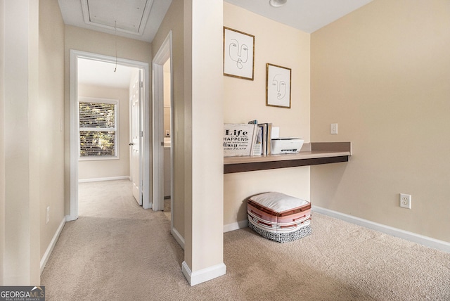 2555 Flat Shoals Rd Unit 1405, College Park, GA 30349 - corridor with attic access, carpet floors, and baseboards