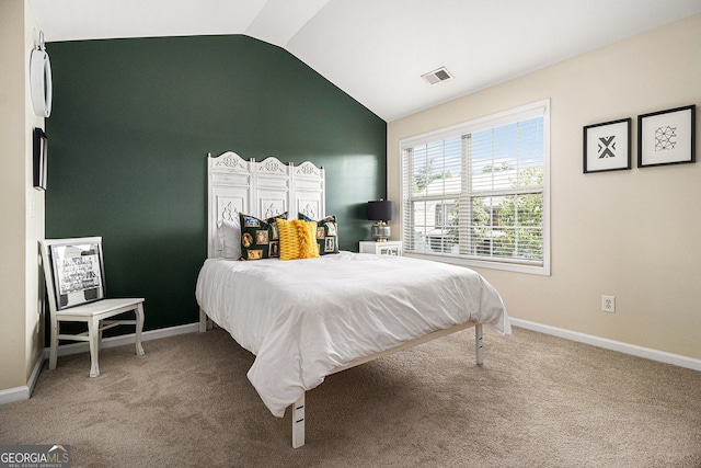 2555 Flat Shoals Rd Unit 1405, College Park, GA 30349 - carpeted bedroom with vaulted ceiling and baseboards