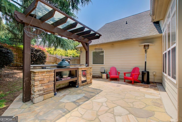 5220 Wild Cedar Dr, Buford, GA 30518 - view of patio / terrace with area for grilling and a pergola