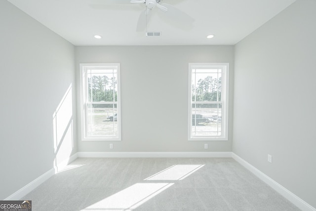 137 Amanda Trce, Kingsland, GA 31548 - spare room featuring carpet floors, healthy amount of natural light, baseboards, and recessed lighting